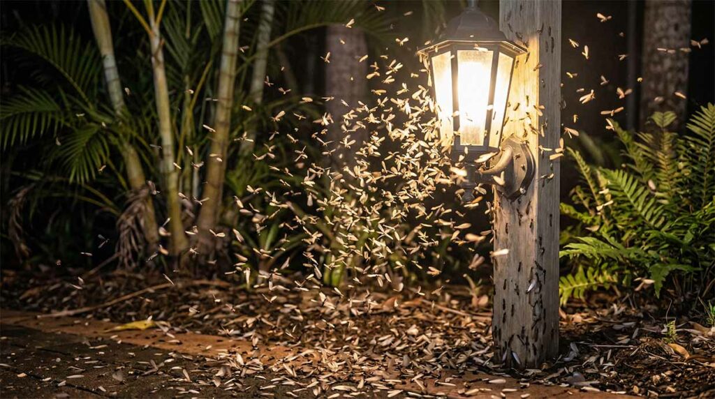 Flying termites swarm Cairns